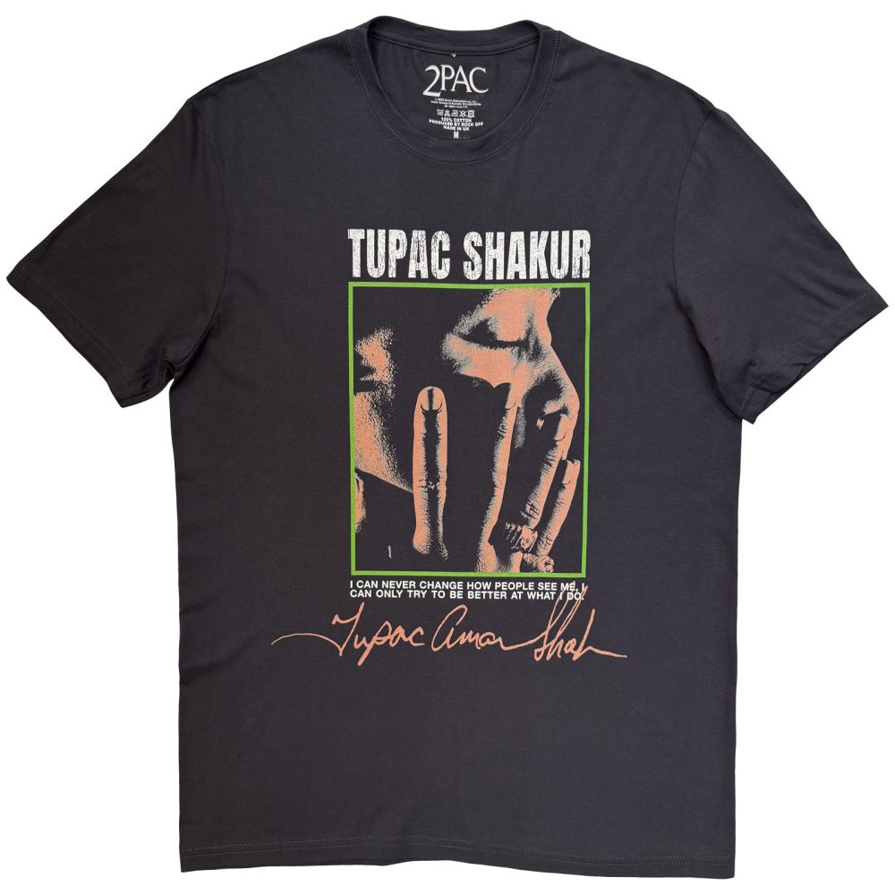 Tupac - Photo Herren TShirt - Grau